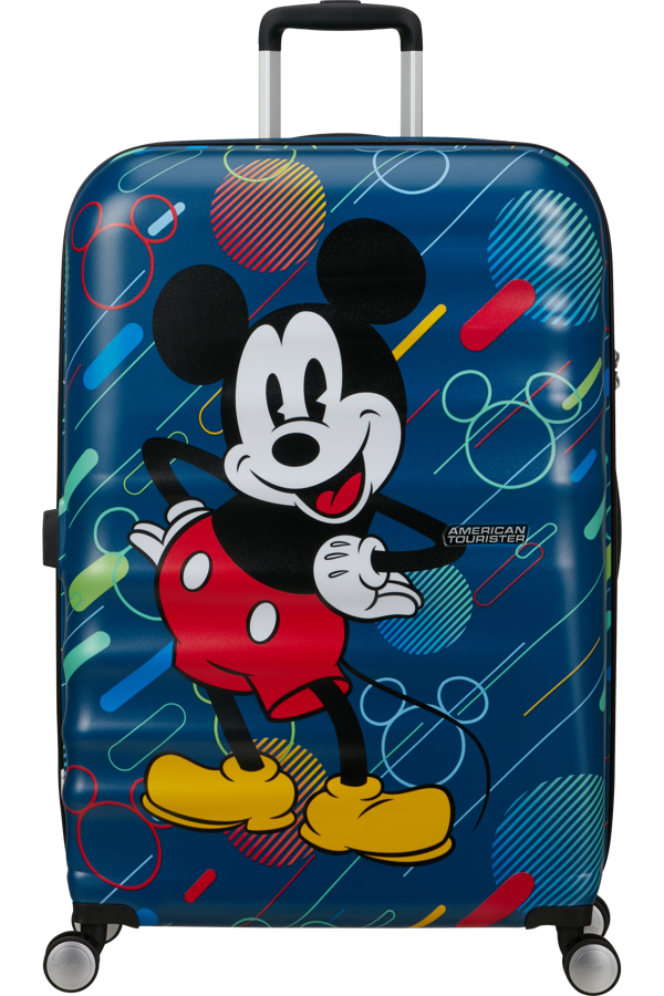 Mala de Viagem Grande 77cm 4 Rodas Mickey Pop Futurista - WaveBreaker Disney | American Tourister