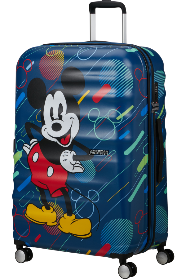 Mala de Viagem Grande 77cm 4 Rodas Mickey Pop Futurista - WaveBreaker Disney | American Tourister