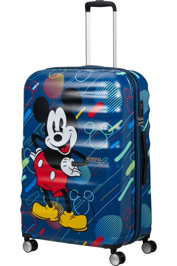 Mala de Viagem Grande 77cm 4 Rodas Mickey Pop Futurista - WaveBreaker Disney | American Tourister