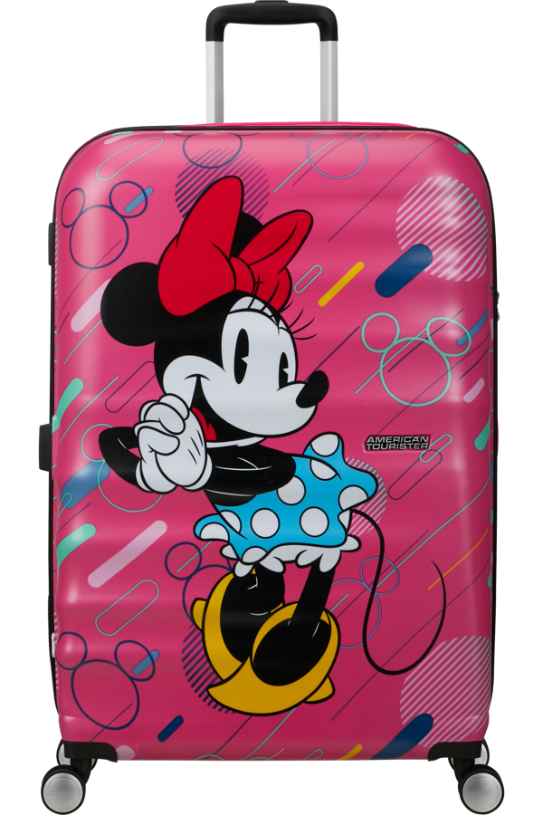 Mala de Viagem Grande 77cm 4 Rodas Minnie Pop Futurista - WaveBreaker Disney | American Tourister