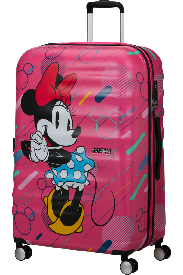 Mala de Viagem Grande 77cm 4 Rodas Minnie Pop Futurista - WaveBreaker Disney | American Tourister