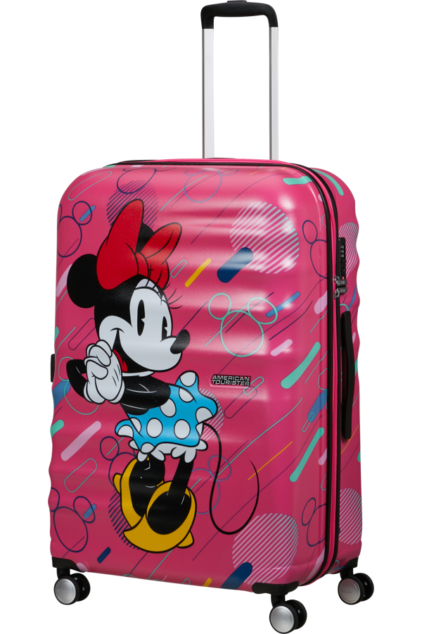 Mala de Viagem Grande 77cm 4 Rodas Minnie Pop Futurista - WaveBreaker Disney | American Tourister