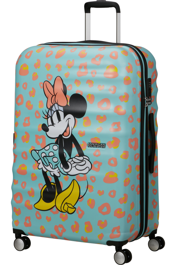 Mala de Viagem Grande 77cm 4 Rodas Minnie Pontos Pastel - WaveBreaker Disney | American Tourister®
