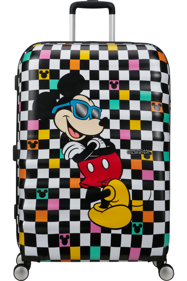 Mala de Viagem Grande 77cm 4 Rodas Mickey Xadrez - WaveBreaker Disney | American Tourister®