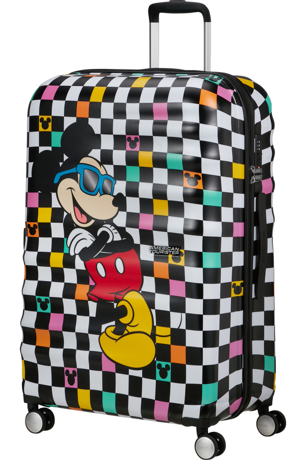 Mala de Viagem Grande 77cm 4 Rodas Mickey Xadrez - WaveBreaker Disney | American Tourister®