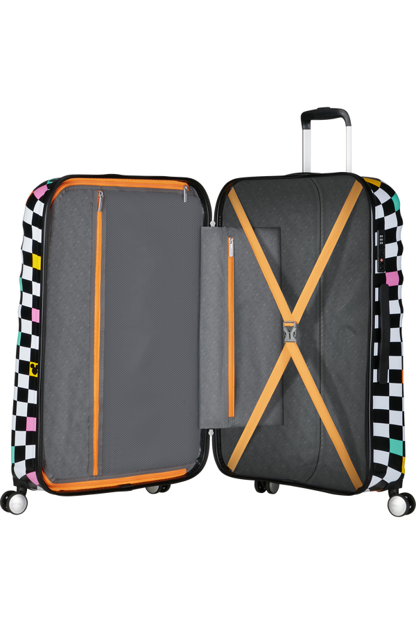 Mala de Viagem Grande 77cm 4 Rodas Mickey Xadrez - WaveBreaker Disney | American Tourister®