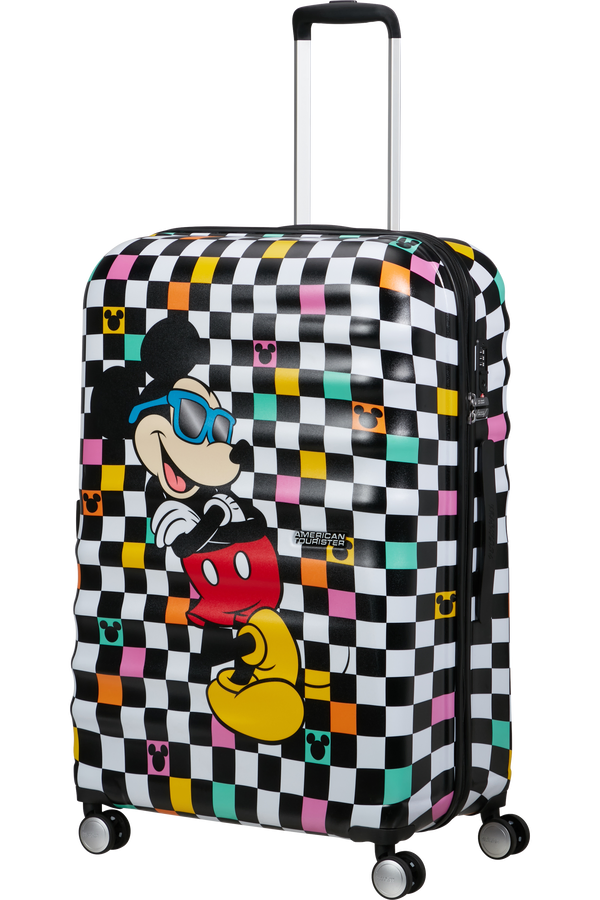 Mala de Viagem Grande 77cm 4 Rodas Mickey Xadrez - WaveBreaker Disney | American Tourister®