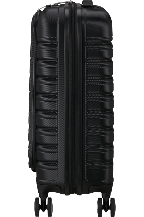 Mala de Cabine 55cm 4 Rodas Com Bolso para Portátil 15.6 Preto Sombra - Flashline | American Touris