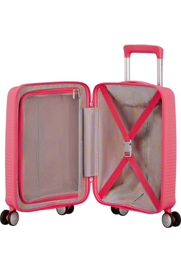 Mala de Viagem Pequena 47cm 4 Rodas Coral - Soundbox Mini | American Tourister