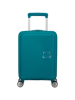 Mala de Viagem Pequena 47cm 4 Rodas Azul-Petróleo - Soundbox Mini | American Tourister