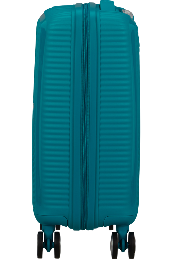 Mala de Viagem Pequena 47cm 4 Rodas Azul-Petróleo - Soundbox Mini | American Tourister