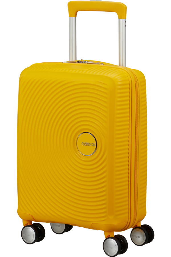 Mala de Viagem Pequena 47cm 4 Rodas Amarela - Soundbox Mini | American Tourister