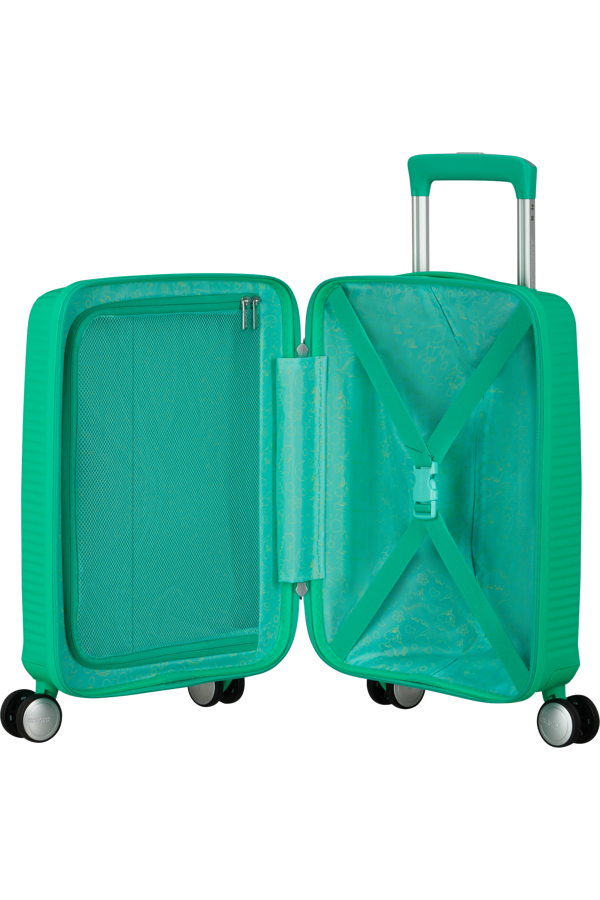 Mala de Viagem Pequena 47cm 4 Rodas Verde Brilhante - Soundbox Mini | American Tourister