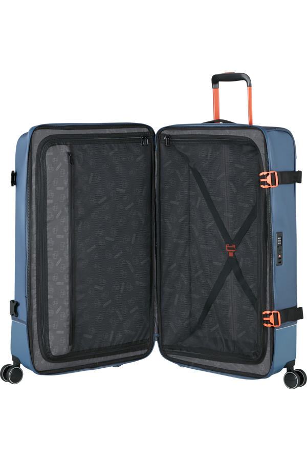 Mala de Viagem Grande 79cm 4 Rodas Azul/Laranja - Urban Track | American Tourister