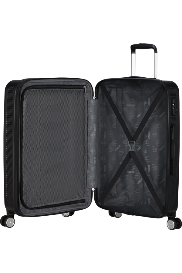 Mala de Viagem Média 67cm Expansível 4 Rodas Preto Tempestade - Astrobeam | American Tourister