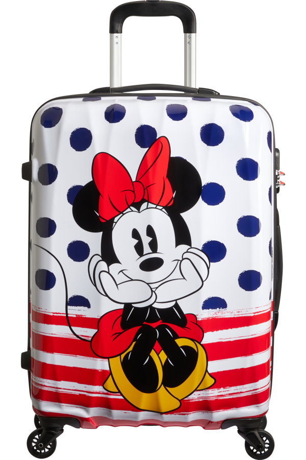 Mala de Viagem Média 65cm 4 Rodas Minnie Pontos Azuis - Disney Legends | American Tourister