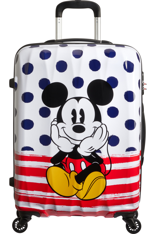 Mala de Viagem Média 65cm 4 Rodas Mickey Pontos Azuis - Disney Legends | American Tourister