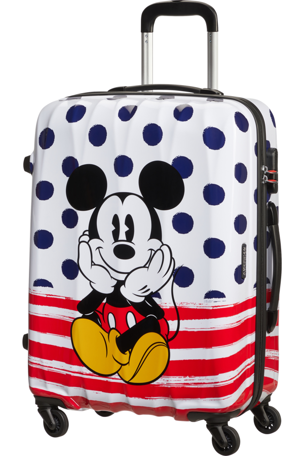Mala de Viagem Média 65cm 4 Rodas Mickey Pontos Azuis - Disney Legends | American Tourister