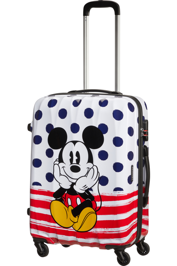 Mala de Viagem Média 65cm 4 Rodas Mickey Pontos Azuis - Disney Legends | American Tourister