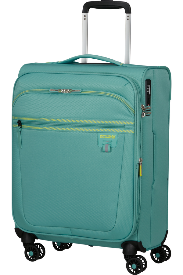Mala de Cabine 55cm Expansível 4 Rodas Turquesa - AeroSpin | American Tourister®
