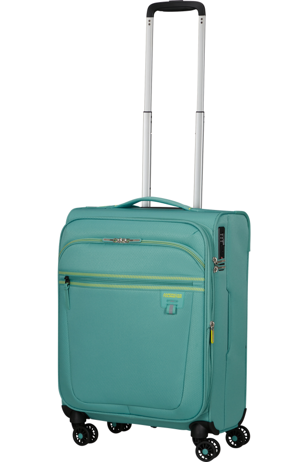 Mala de Cabine 55cm Expansível 4 Rodas Turquesa - AeroSpin | American Tourister®