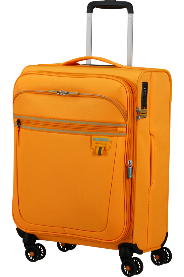 Mala de Cabine 55cm Expansível 4 Laranja Radiante - AeroSpin | American Tourister