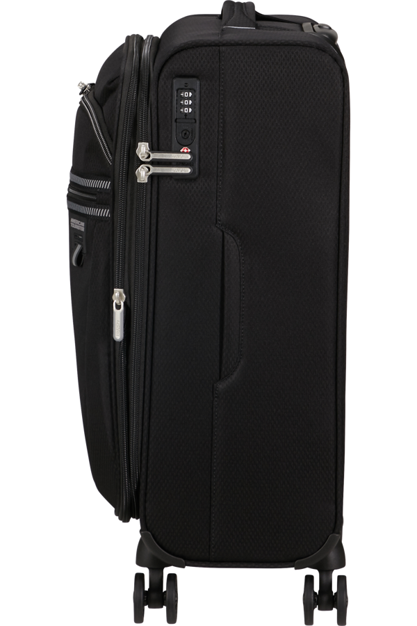 Mala de Cabine 55cm Expansível 4 Rodas Preto - AeroSpin | American Tourister