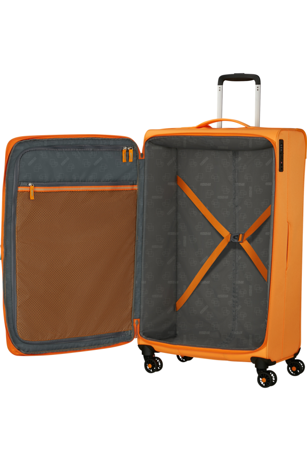 Mala de Viagem Grande 80cm Expansível 4 Rodas Laranja Radiante - AeroSpin | American Tourister