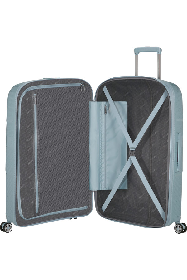Mala de Viagem Grande 77cm Expansível 4 Rodas Azul-Claro Salpicos - StarVibe | American Tourister