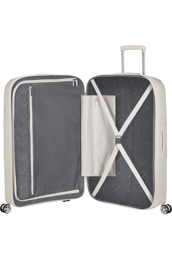 Mala de Viagem Grande 77cm Expansível 4 Rodas Creme Salpicos - StarVibe | American Tourister