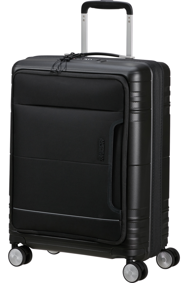 Mala de Cabine 55cm Expansível 4 Rodas com Bolso para Portátil 15.6 Preta - Hello Cabin | American 