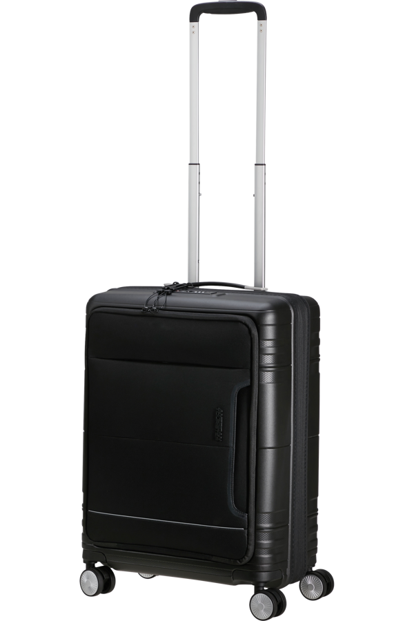 Mala de Cabine 55cm Expansível 4 Rodas com Bolso para Portátil 15.6 Preta - Hello Cabin | American 