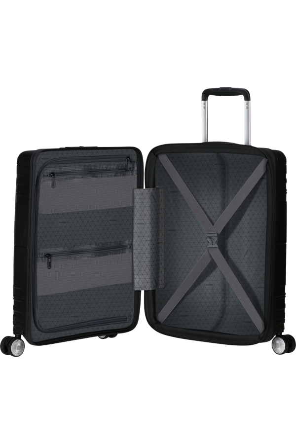 Mala de Cabine 55cm Expansível 4 Rodas com Bolso para Portátil 15.6 Cinzento Mélange - Hello Cabin 
