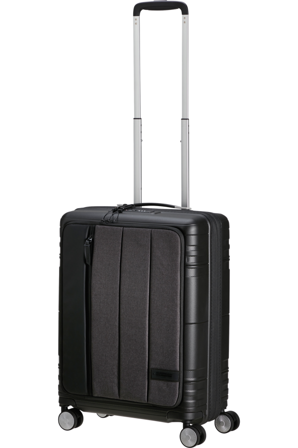 Mala de Cabine 55cm Expansível 4 Rodas com Bolso para Portátil 15.6 Cinzento Mélange - Hello Cabin 