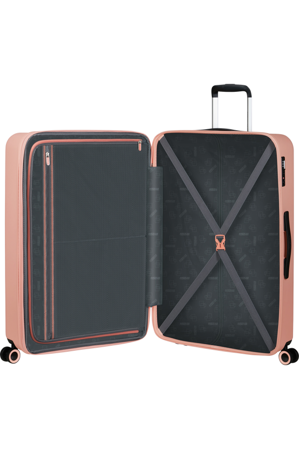 Mala de Viagem Grande 77cm Expansível 4 Rodas Areia Rosa - Dynabelt | American Tourister