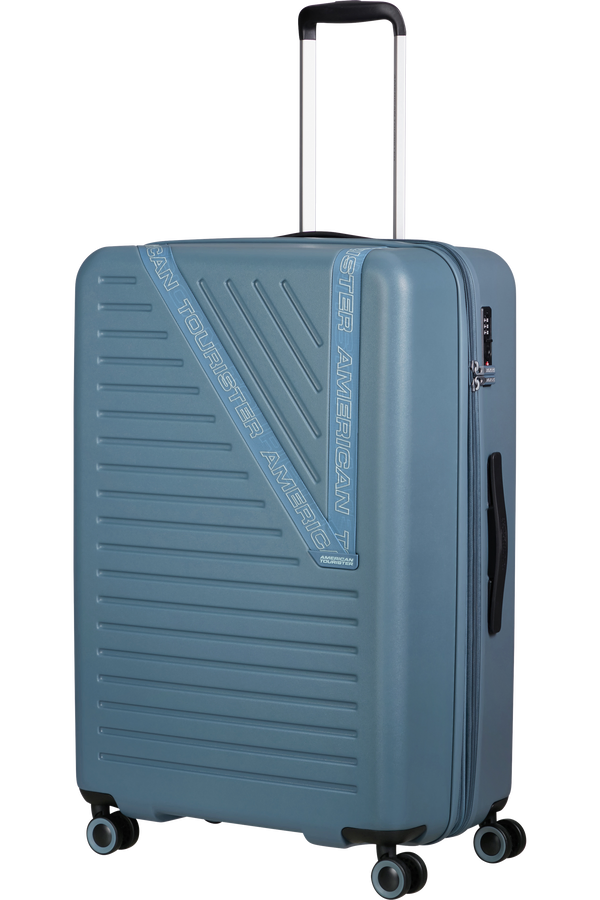 Mala de Viagem Grande 77cm Expansível 4 Rodas Azul Tempestade - Dynabelt | American Tourister