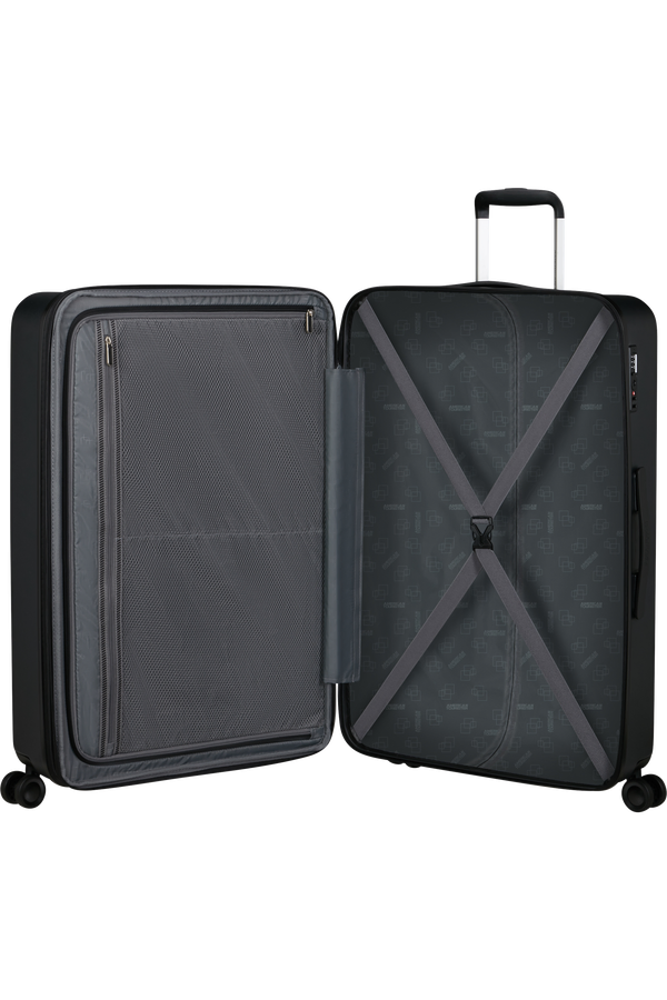 Mala de Viagem Grande 77cm Expansível 4 Rodas Preto Vulcão - Dynabelt | American Tourister
