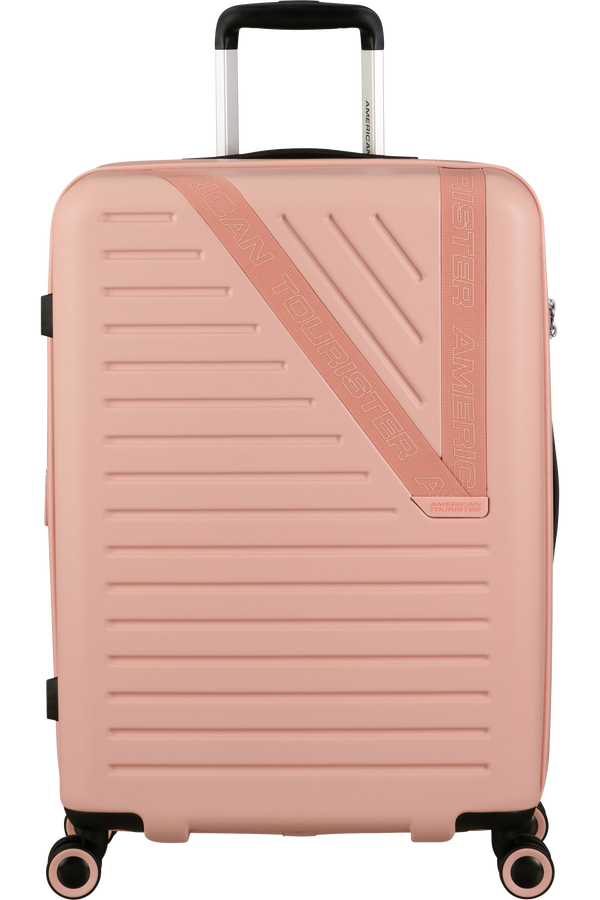 Mala de Viagem Média 66cm Expansível 4 Rodas Areia Rosa - Dynabelt | American Tourister