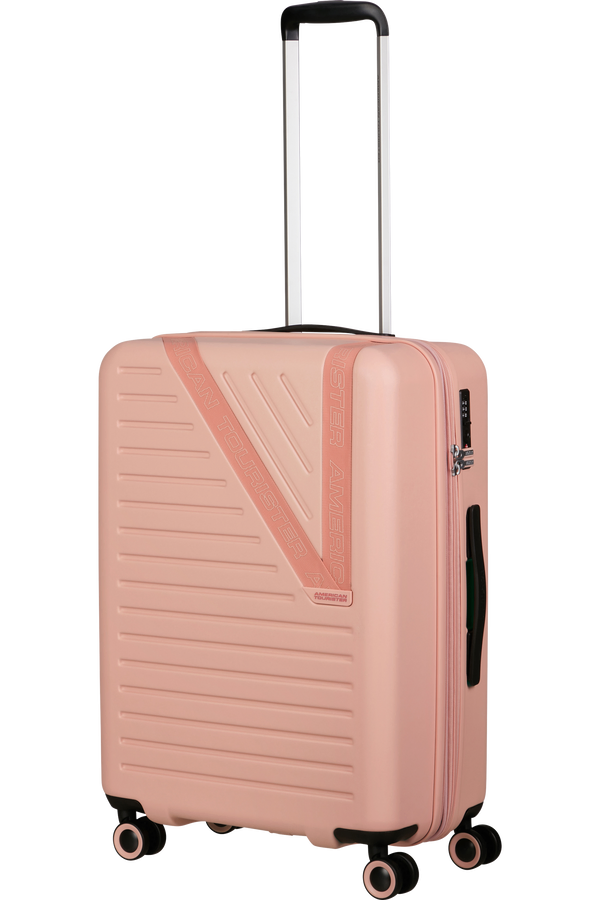 Mala de Viagem Média 66cm Expansível 4 Rodas Areia Rosa - Dynabelt | American Tourister