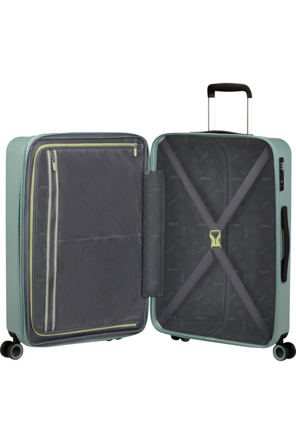 Mala de Viagem Média 66cm Expansível 4 Rodas Verde Nebuloso - Dynabelt | American Tourister