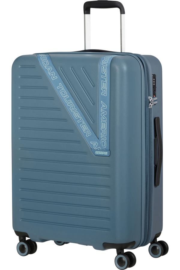 Mala de Viagem Média 66cm Expansível 4 Rodas Azul Tempestade - Dynabelt | American Tourister