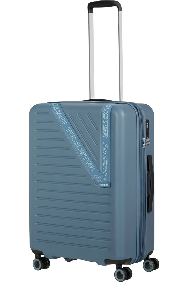 Mala de Viagem Média 66cm Expansível 4 Rodas Azul Tempestade - Dynabelt | American Tourister