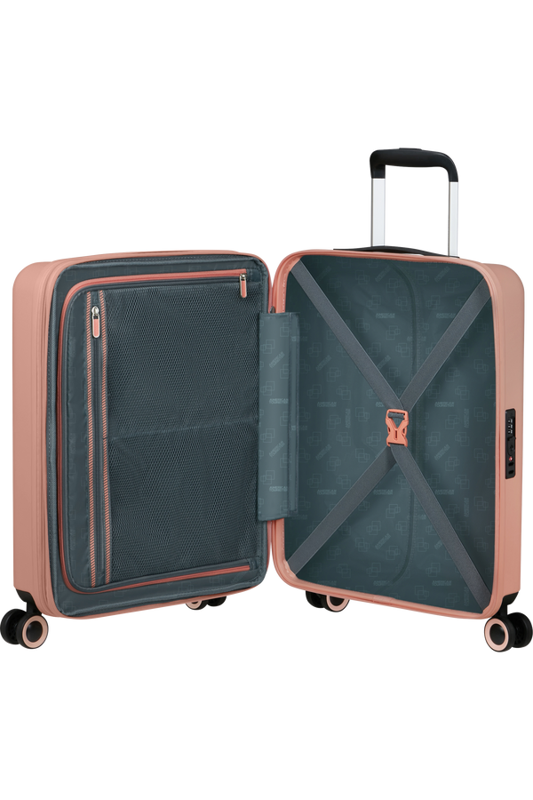 Mala de Cabine 55cm Expansível 4 Rodas Areia Rosa - Dynabelt | American Tourister