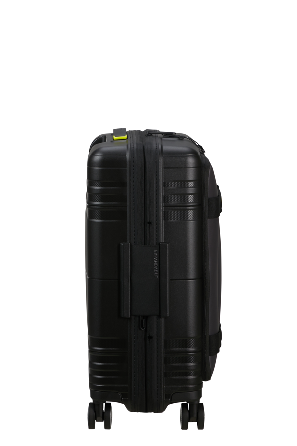 Mala de Cabine 55cm Expansível 4 Rodas com Bolso para Portátil 15.6 Preta/Lima - Hello Cabin | Amer