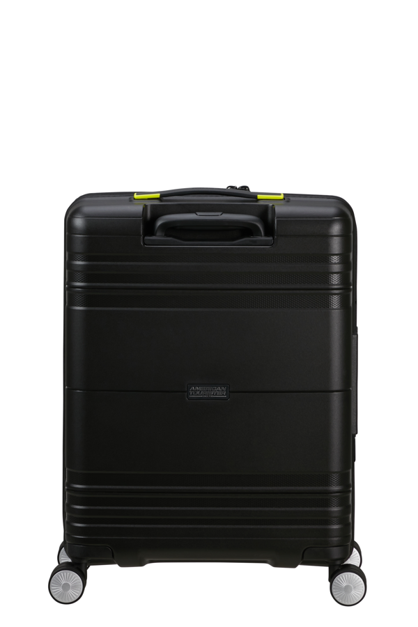 Mala de Cabine 55cm Expansível 4 Rodas com Bolso para Portátil 15.6 Preta/Lima - Hello Cabin | Amer