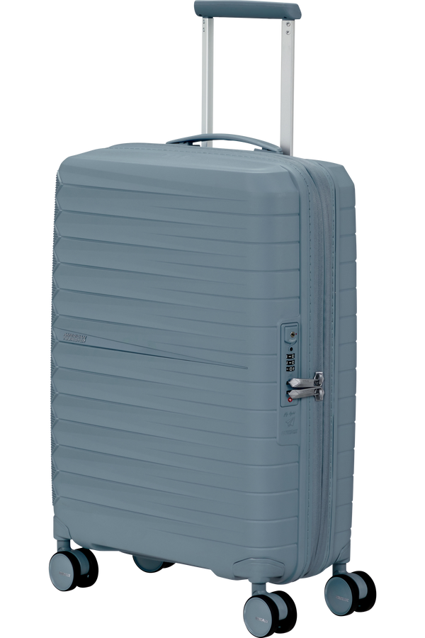 Mala de Cabine 55cm Expansível 4 Rodas Azul Aço - FastForward | American Tourister