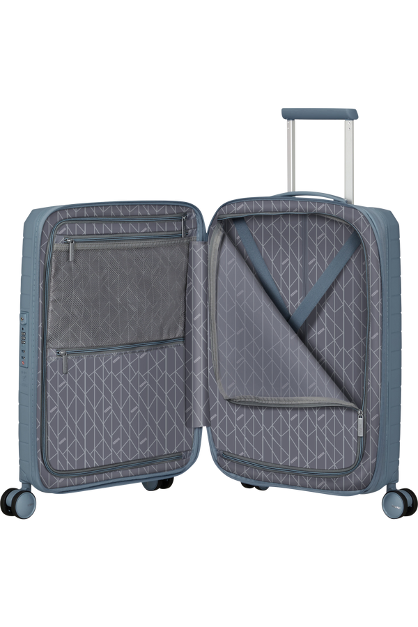Mala de Cabine 55cm Expansível 4 Rodas Azul Aço - FastForward | American Tourister