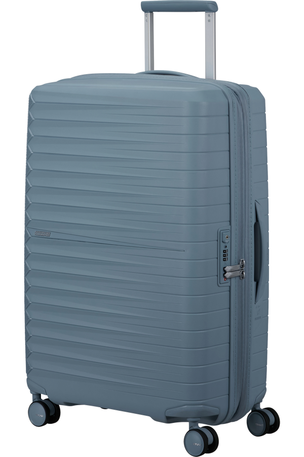 Mala de Viagem Média 68cm Expansível 4 Rodas Azul Aço - FastForward | American Tourister