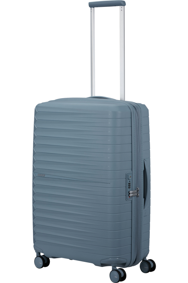 Mala de Viagem Média 68cm Expansível 4 Rodas Azul Aço - FastForward | American Tourister