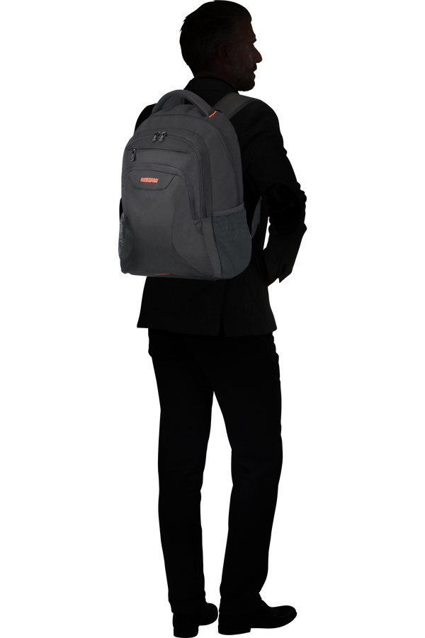 Mochila para Portátil 17.3" Preto/Laranja - AT Work | American Tourister